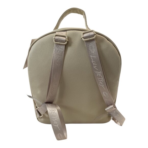 Betsey Johnson Luv Betsey Backpack and Pouch Set – "Love Letters Only" – Beige, - Picture 3 of 6